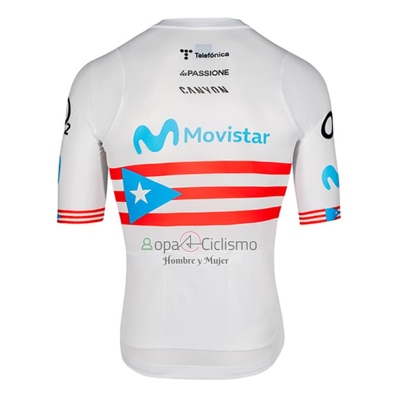Movistar Ropa Ciclismo Culotte Corto 2023 Hombre Mangas Cortas Verde